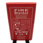 Large Quick Release Fire Blanket 1.2M X 1.2M (Home Kitchen Safety Shelter Case)