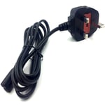 Power Cable Lead Cord with Mains UK Plug for 50" LG 50UK6470PLC LED/LCD TV/Televisons