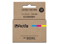 Actis Kh-303Cr, Kompatibel, Cyan, Magenta, Gul, Hp, Hp Envy Photo: 6220, 6230, 6234, 7130, 7134, 7830, 7221. Hp: 303. Hp Envy Inspire: 7920E., 415 Sidor, Hög (Xl) Avkastning