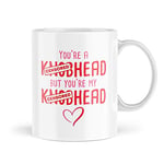 Funny Mugs Valentines Day Mug You're A Knobhead But You're My Knobhead Sarcasm Leaving Work Mug for Him Colleague Office Birthday Novelty Naughty Profanity Banter Joke Coffee Cup MBH537