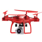 HJ14 Drone HD Caméra Drone WiFi Télécommande RC Drone Flip 3D Mode Headless Contrôle Téléphone Portable Transmission en temps réel Avion Quadcopter pour débutants (Rouge)