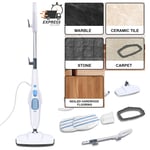 3000W STEAM MOP FLOOR CLEANER CARPET WASHER HAND-HELD STEAMER with 2 Mop Pads