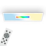 TELEFUNKEN - LED Panel, LED Ceiling Light, dimmable Ceiling Light, Includes Remote Control, RGB Interior, 22 Watt, 2200 lm, Timer Function, 1000 x 250 x 63 mm (L x W x H)