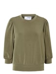 Selected Femme Slftenny 3/4 Sweat Top Noos Khaki Green