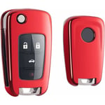 Coque de clé de voiture en siliCône tpu 2 boutons (rouge) Fei Yu