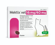 Mektix vet, filmdragerad tablett 16 mg/40 mg 4 tablett(er)