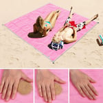 Sandfri Strandmatta 2x2m - Rosa