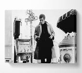 Steve McQueen B n W Canvas Print Wall Art - Extra Large 32 x 48 Inches