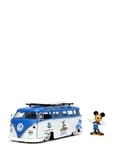 Disney Vw Folkabuss Med Musse Pigg Figur 1:24 *Villkorat Erbjudande Toys Playsets & Action Figures Play Sets Blå Jada