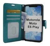 Crazy Horse Wallet Motorola Moto E6 Play (Turkos)