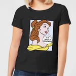 Disney Beauty And The Beast Princess Pop Art Belle Women's T-Shirt - Black - L