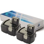 Lot de 2 batteries pour Hitachi G 18DL meuleuse sans fil 3000mAh 18V - Visiodirect -