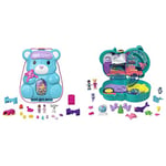 Polly Pocket Teddy Bear Purse Compact, 2 Micro Dolls, 16 Accessories, Pop & Swap Peg Feature, 4 & Up & Otter Aquarium Compact, 2 Micro Dolls, 5 Reveals, 12 Accessories, Pop & Swap Feature, 4 & Up