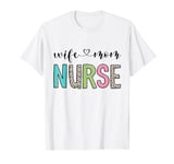 Nurse Wife Mom Leopad Tee Mother's Day Gift For Nurse Mom T-Shirt