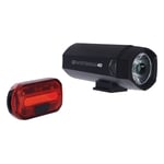 OXC Fram och Baklampa Bright Torch LED set 40 lumen fram 2 lumen bak  Svart Cykeltillbehör - Belysning och reflexer - Paket Fram & Bak