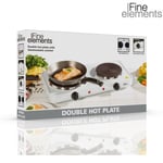 Double Hot Plate Portable Cooker Hob Table Top Camping Caravans Kitchen 2500W