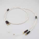 Silver Plated Turntable Cable Dual Neutrik Rean Gold RCA Spade Ground Wire Phono