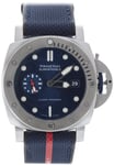 Panerai PAM01391 Submersible Blå/Tekstil Ø44 mm