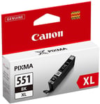 Canon CLI-551BKXL, Black Ink Cartridge, Pixma MG5650 MG5655 MG6350 MG6450 MG6650