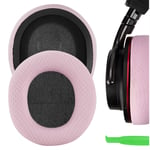 Geekria Mesh Fabric Replacement Ear Pads for Sony MDR-1ABT Headphones (Pink)
