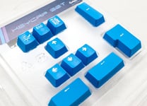 Ducky Ducky Pbt Double-Shot Keycap Set, Blau, 11 Tasten