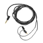 Câble audio pour casque avec microphone, pièce de rechange pour Sennheiser IE40 PRO, noir