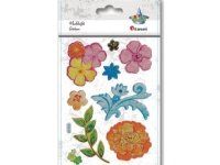 Titanum Konvexa klistermärken blommor med strass mix 9st