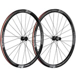 Vision Team 35 Disc Clincher Road Wheelset - Black / Shimano 12mm Front 142x12mm Rear Centerlock Pair 10-11 Speed 700c