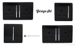 Trendi Switch Modern Switches/Sockets Garage Trade/Multi Buy Pack Piano Black