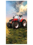 Bomullshandduk 70x140 Röd traktor