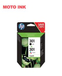 HP 301 2-pack Black/Tri-colour Original Ink Cartridges Combo pack Page Yield B 1