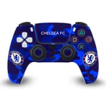 Head Case Designs Officially Licensed Chelsea Football Club Camouflage Mixed Logo Vinyl Faceplate Sticker Gaming Skin Decal Cover Compatible With Sony PlayStation 5 PS5 DualSense Controller