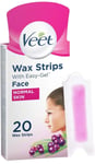 Veet Face Precision Wax Strips with Easy Grip for Normal Skin with Shea Butter