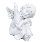 Resin Angel Figurine, priant Sommeil au Repos bébé chérubin dans Ailes Plumes adorables Gardien Sieste étagère Statue Statue Statue Sculpture commémorative Jardin déco(Right)