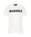 Dsquared2 Boys Logo T-shirt White - Size 8Y