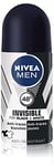 NIVEA MEN Déodorant Bille Invisible For Black & White Power (50 ml), déodorant homme anti-traces blanches et jaunes, anti-transpirant aisselles protection 48 h