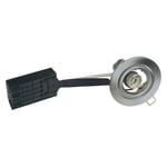 Nordtronic downlight Euro Spot 80, GU10, rund i børstet stål