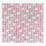 mosaik ws globe sq. crystal/stone mix pink 1,5x1,5x0,8