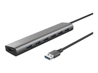 Trust Halyx - Hubb - 7 X Usb 3.2 Gen 1 + 1 X Usb-C (Strömgenomströmning) - Skrivbordsmodell