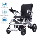 YLJYJ Lightweight Foldable Electric Wheelchair, with 20Ah Li-ion Battery, Ultra Portable Foldable Power Motorized Scooter Chair for Disa