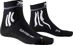 X-Socks Men Run Speed Two Socks - Opal Black, Size: 42-44