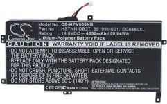 Batteri til TPN-C108 for HP, 14.8V, 4050 mAh