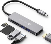 NOVOO Hub C USB 5 en 1 avec adaptateurs HDMI 4K, 2 Ports USB 3.0, SD Port et Micro SD Card Reade pour MacBook Pro 2019/2018, iMac 2017, Huawei matebook, Google Chromebook Pixel, etc.