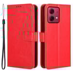 SKALO Motorola Moto G84 5G Plånboksfodral i PU-Läder - Röd Röd
