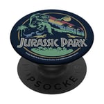 Jurassic Park Retro Circle Color Stripes PopSockets Swappable PopGrip