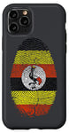 Coque pour iPhone 11 Pro Drapeau Ouganda empreinte digitale DNA Cadeau Ougandans