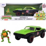 Turtles Raphael Chevy Camaro 1:24 -bil og figur