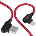 2.1a Charger Cable Micro Usb Type-c Sync Data Red Type C 1m
