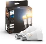 Philips Hue White Ambiance E27 A60 1100lm - 2-pakning