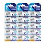 Lot de 15 Piles Bouton CR2032 au Lithium 3,0 V 210 mAh pour clé de Voiture, Petite télécommande, Balance